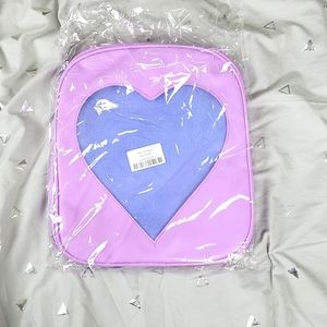 Purple clear heart ita back pack